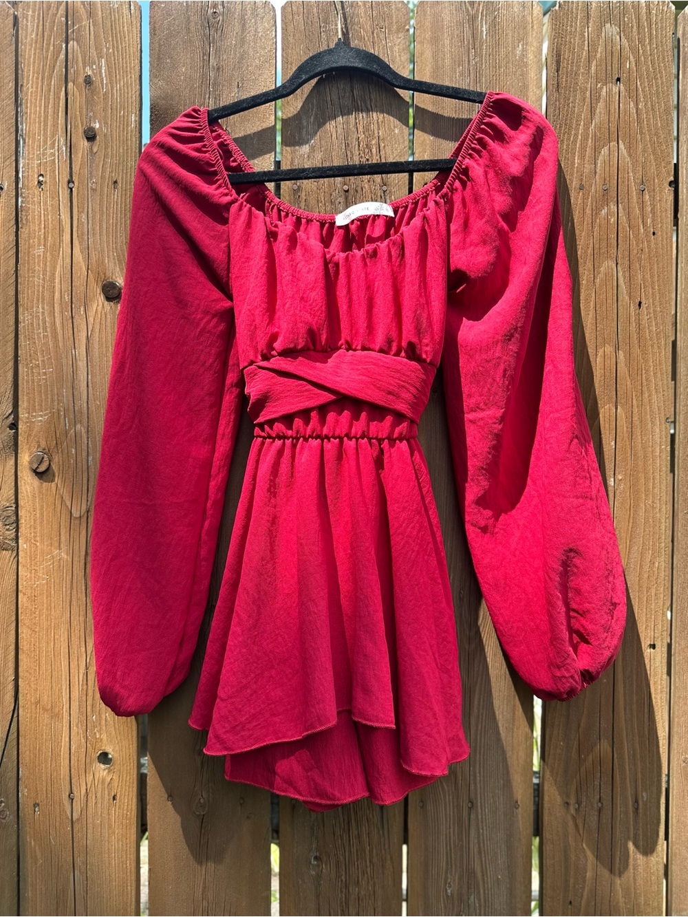Altar'd State Red Long-Sleeve mini Romper